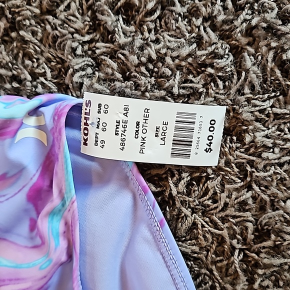 NWT Hurley Girls 1 Piece Swimsuit Size L 12-13 YRS - Picture 9 of 9
